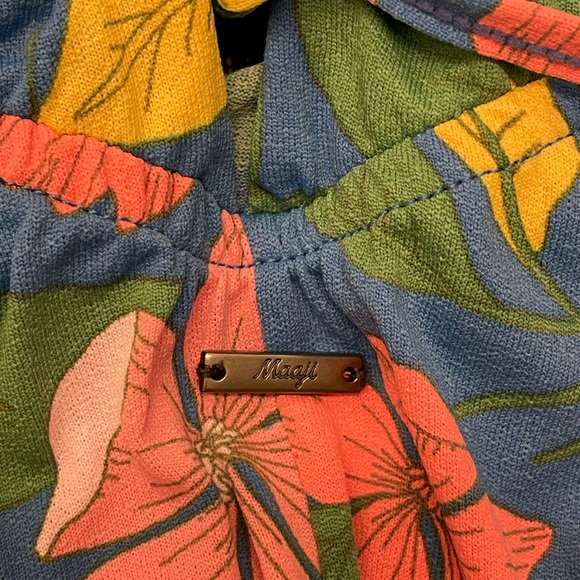 Maaji Floral Star Flower Maxi Dress Lace Up Back Medium NWT $138 - Picture 11 of 15